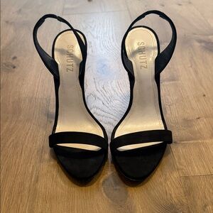 SCHUTZ Black Strappy Heels